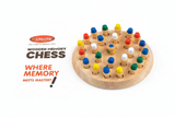 Simarr Wooden Memory Chess round board showcase
