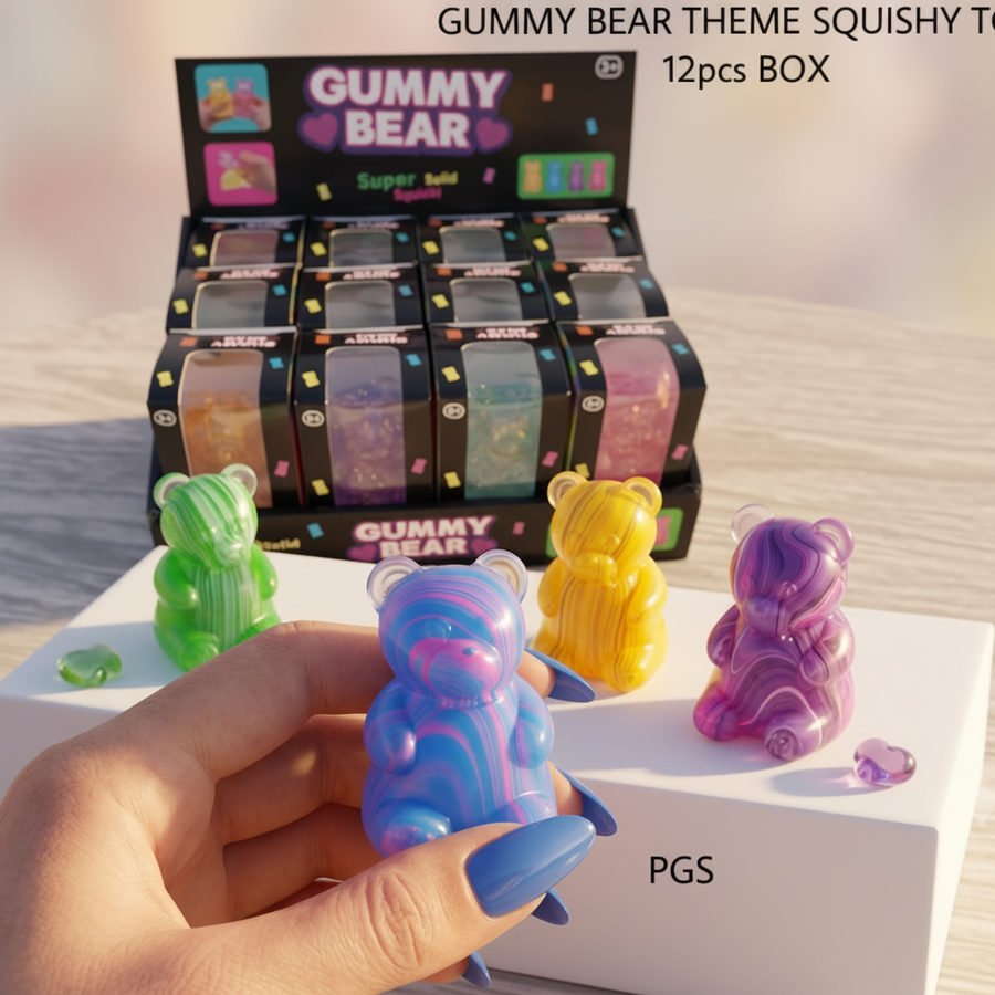 Gummy Bear Squishy - 4 Bears Display