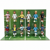 2026 World Cup football figures set on green grass background