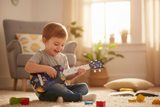 Little Rockstar Guitar - lifestyle shot with child playing