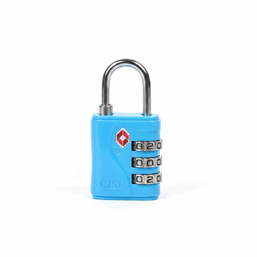 Travel Sentry Blue Padlock - White Background