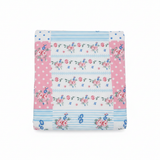 Floral striped bedsheet studio shot