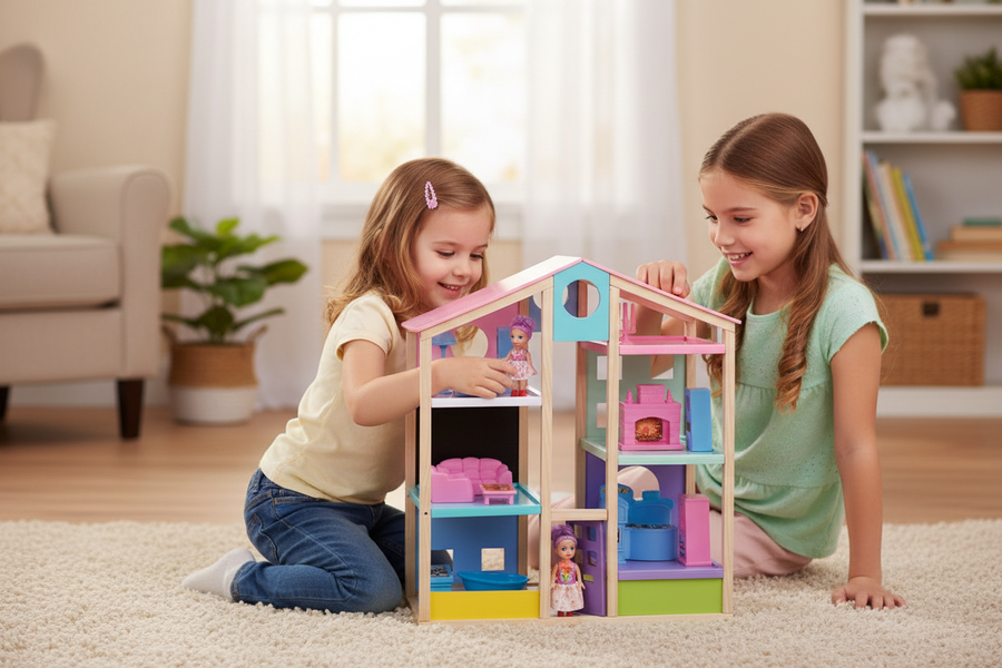 My First Doll House - lifestyle shot with child playing