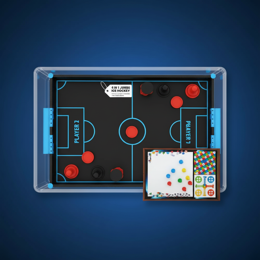 Simarr 4 in 1 Jumbo Ice Hockey top-down flat lay hero shot