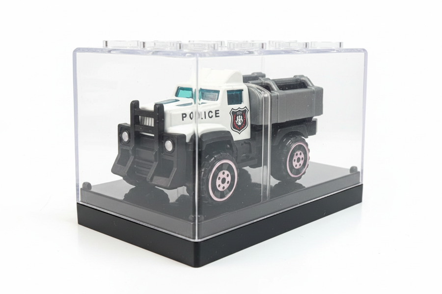 Style B Police Utility Truck in display box white background
