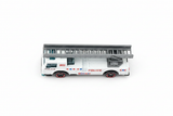 Police 911 ladder truck top angle view white background