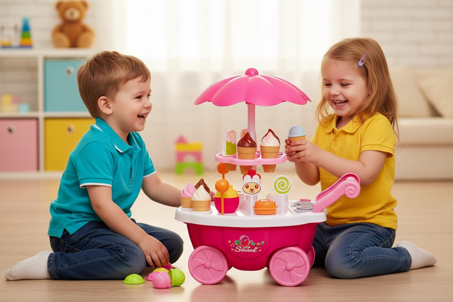DIY Sweet Cart - lifestyle shot with children playing