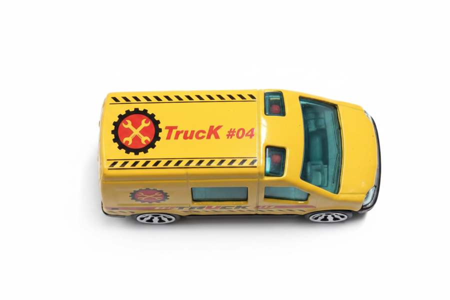 TrucK 04 utility van top angle view white background