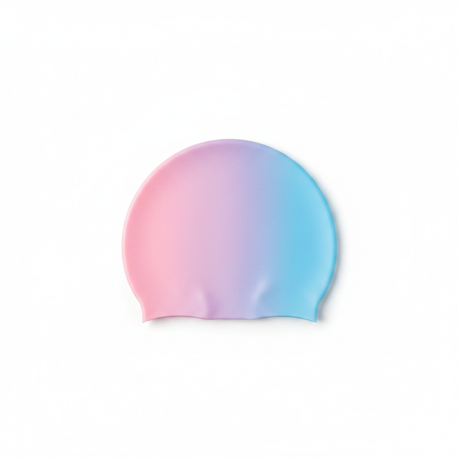 Swim Cap - Pink Blue Generated