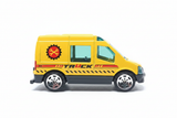 TrucK 04 utility van side view white background