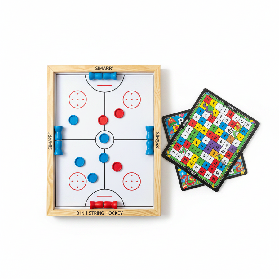 Simarr 3 in 1 String Hockey top-down flat lay hero shot