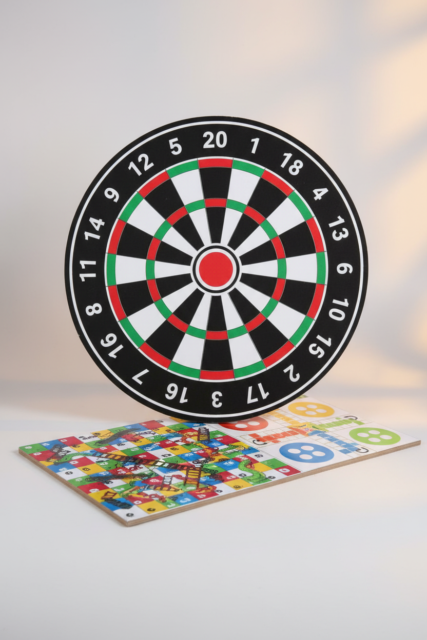 3 in 1 Dart Game Deluxe - both sides of the board