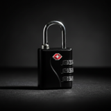 Travel Sentry Black Padlock - Close Up
