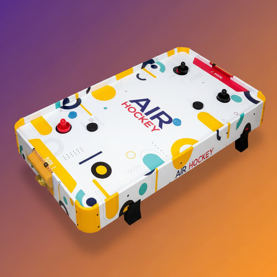 Simarr Mega Air Hockey tabletop game flat lay hero shot