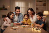Family playing Simarr Shut The Box board game