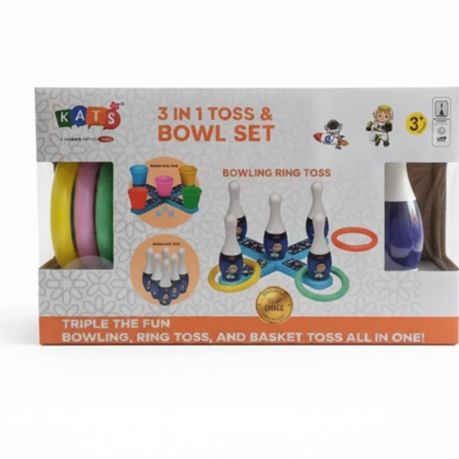 3-in-1 Toss & Bowl Set - Box Packaging