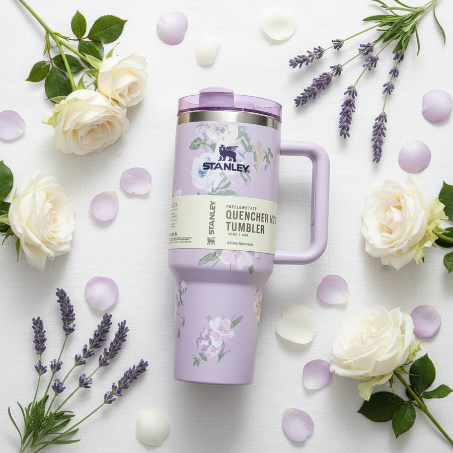 Stanley Lavender Floral - Flat Lay
