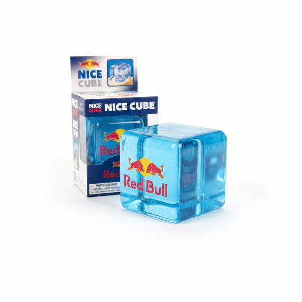 Red Bull Ice Cube Squishy Toy - Showcase