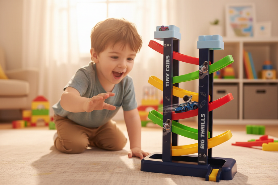 Astronaut Track Racer - lifestyle shot with child playing