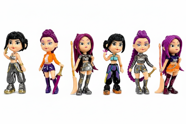 All 6 K-Pop Demon Hunters collectible figures lineup
