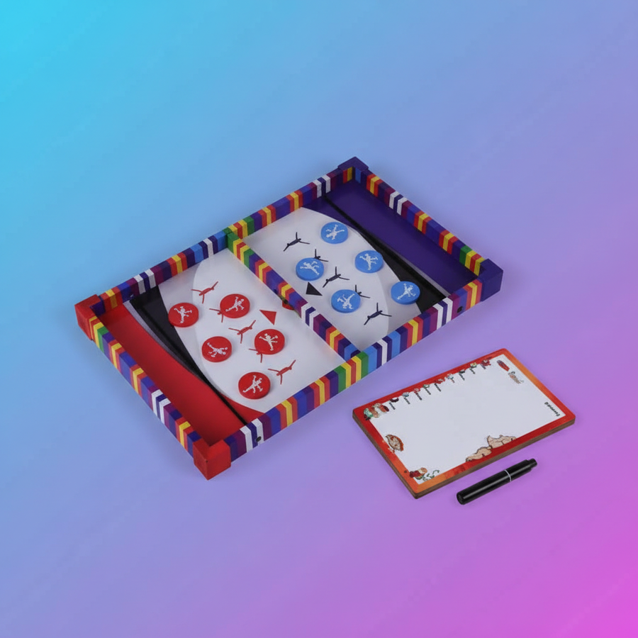 Simarr 2 in 1 Junior String Hockey top-down flat lay hero shot