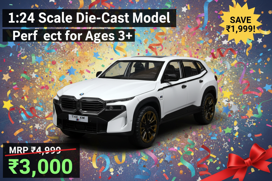 BMW XM 1:24 scale diecast kids product ad MRP 4999 offer 3000