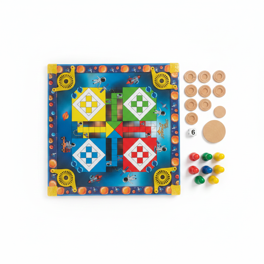 Double-sided Carrom & Ludo board game - generated