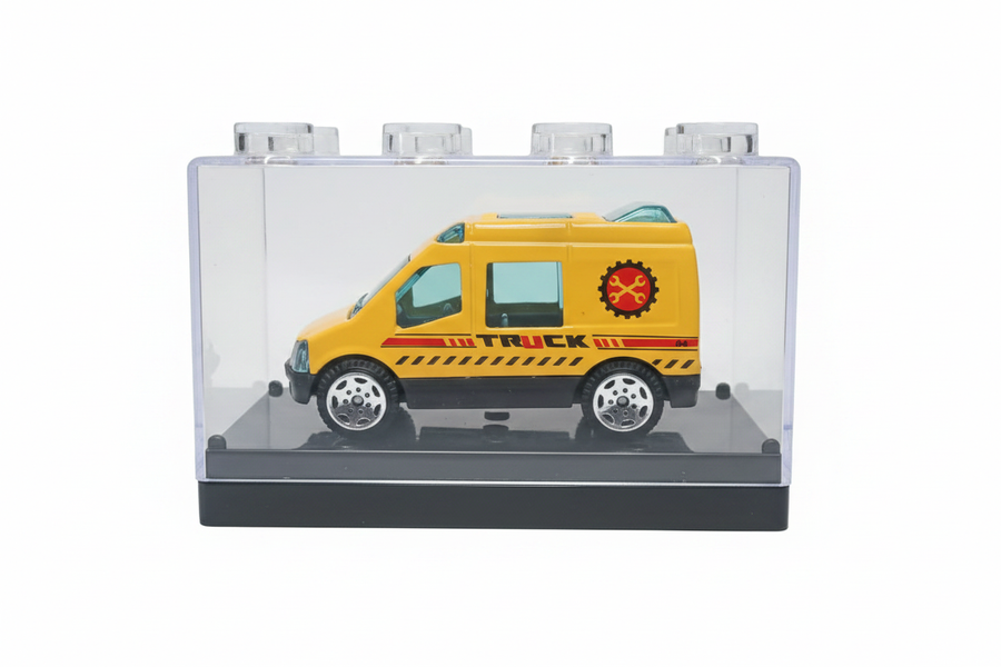 TrucK 04 utility van in display box white background