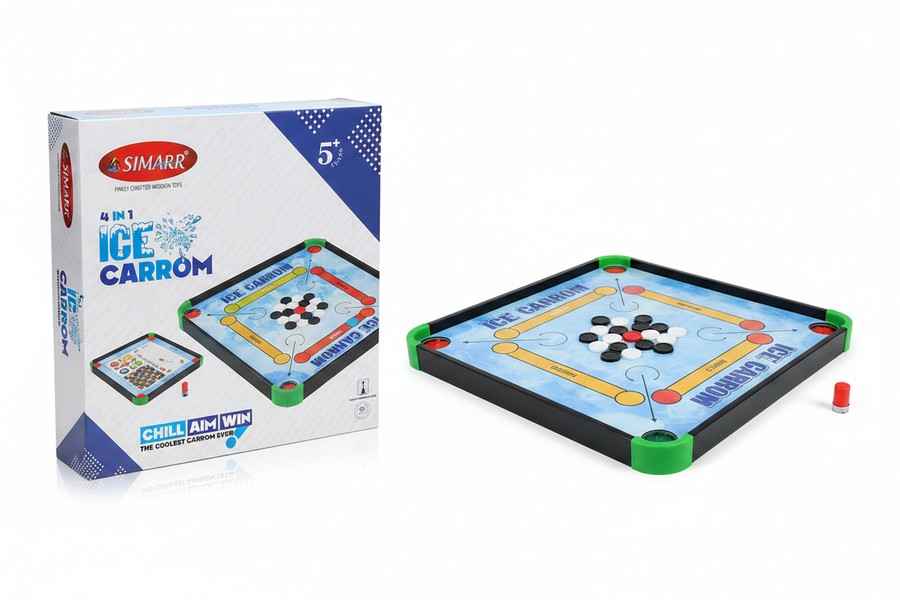 Simarr 4 in 1 Ice Carrom box and board packaging display