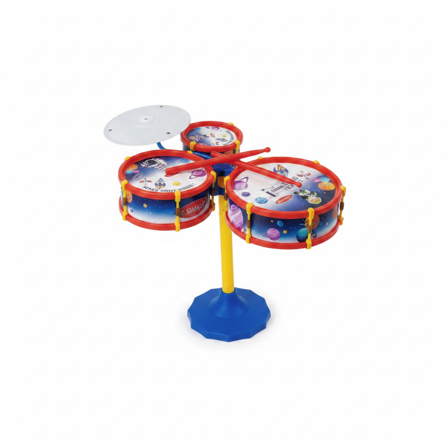 Space Little Rockstar Drum Set - white background showcase