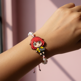 Pink K-Pop Demon Hunters bracelet worn on wrist