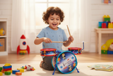 Space Little Rockstar Drum Set - lifestyle shot with child playing
