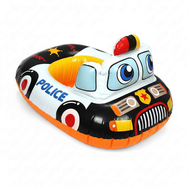Police Car Float white background showcase