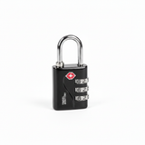 Travel Sentry Black Padlock - White Background