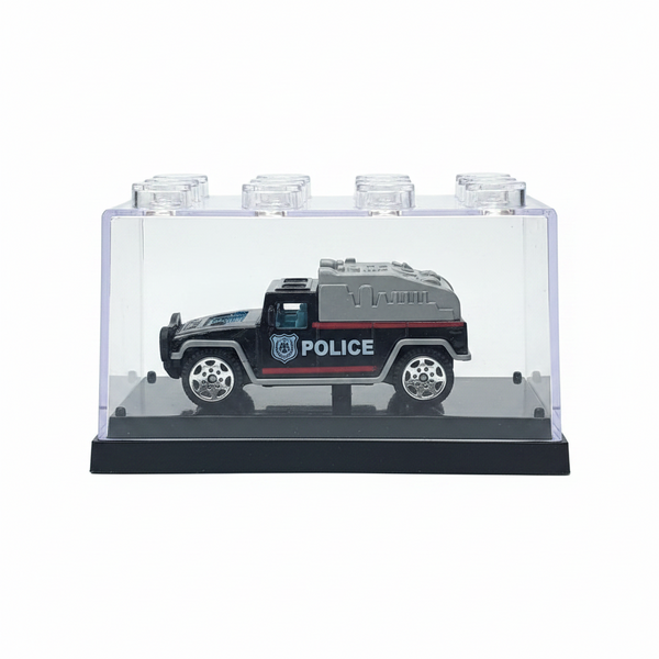 Die-Cast Police Hummer SUV Toy Car in Display Box