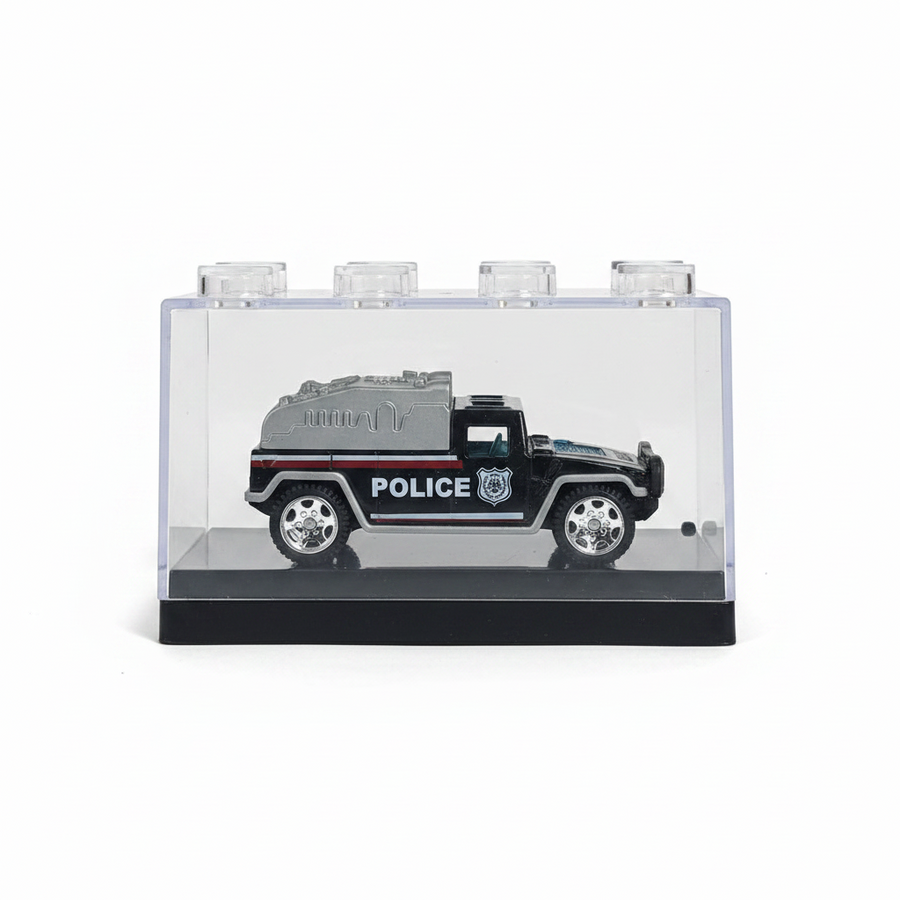 Die-Cast Police Hummer SUV Toy Car in Display Box