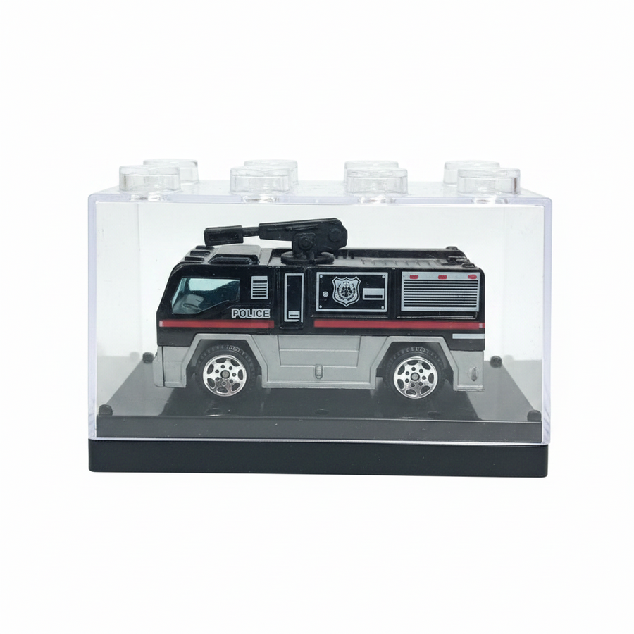 Die-Cast Police Armored Truck Toy Car in Display Box