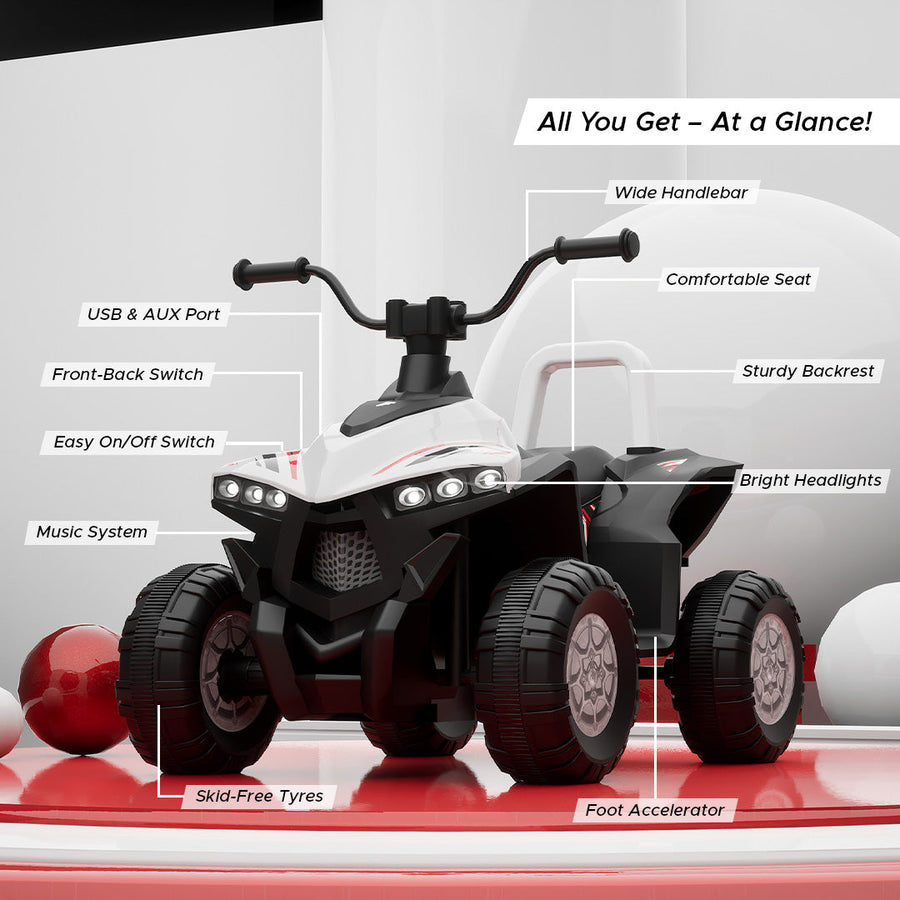TurboTrek Kids ATV Quad Bike | Battery-Powered Ride-On for Children