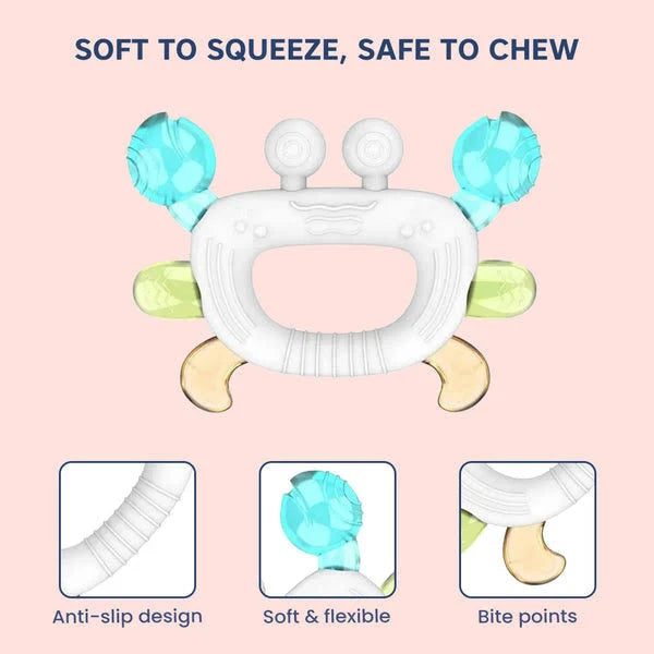 Crab Easy Grip Silicone Teether