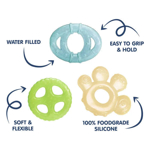 Water Filled Silicone Teether Set – Pack of 3