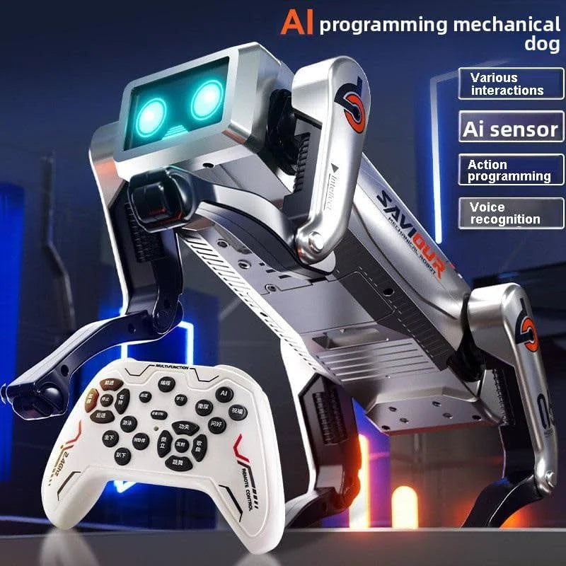 Saviour AI Programming Mechanical Dog – Voice Recognition, AI Sensor & Remote Control