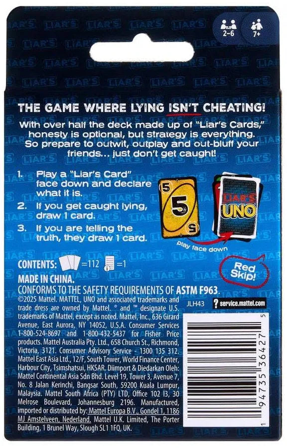 Liar's UNO Card Game