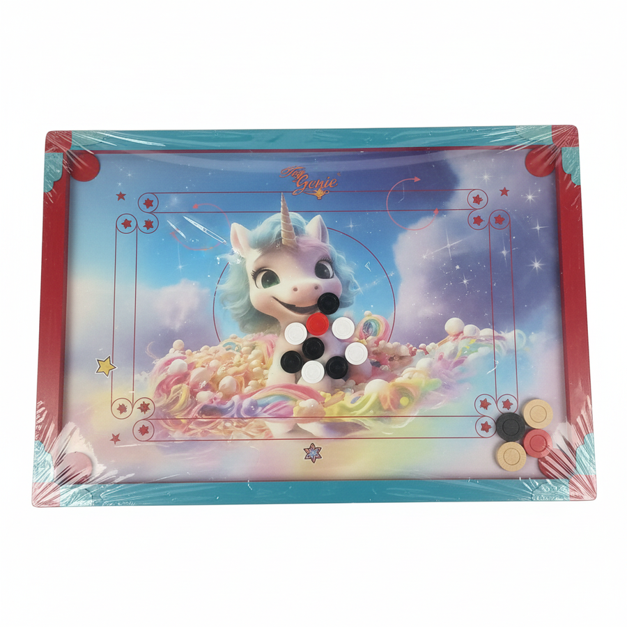 Unicorn Theme Carrom Board - Realistic